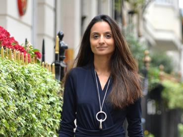 Farzana Baduel Walking Confidently On Street Of London