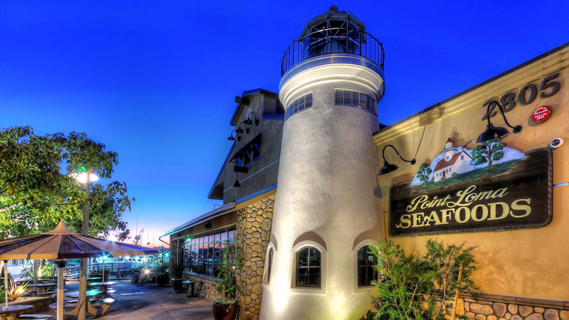 Point Loma Sea Food Restaurant Exterior At Night