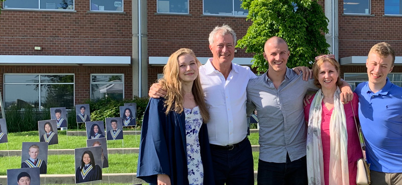 Graduation With Family For Carolyn Cross Daughter Julia