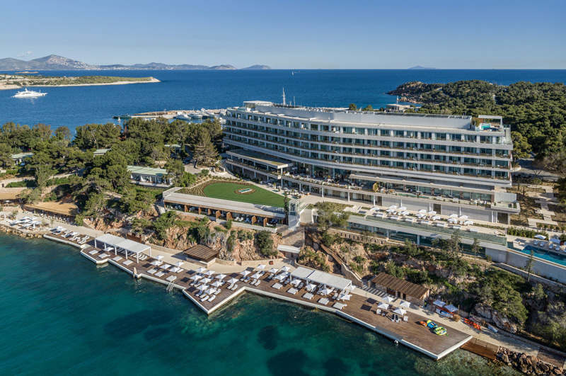 Aerial Overview of the Four Seasons Astir Palace Hotel Athens Greece