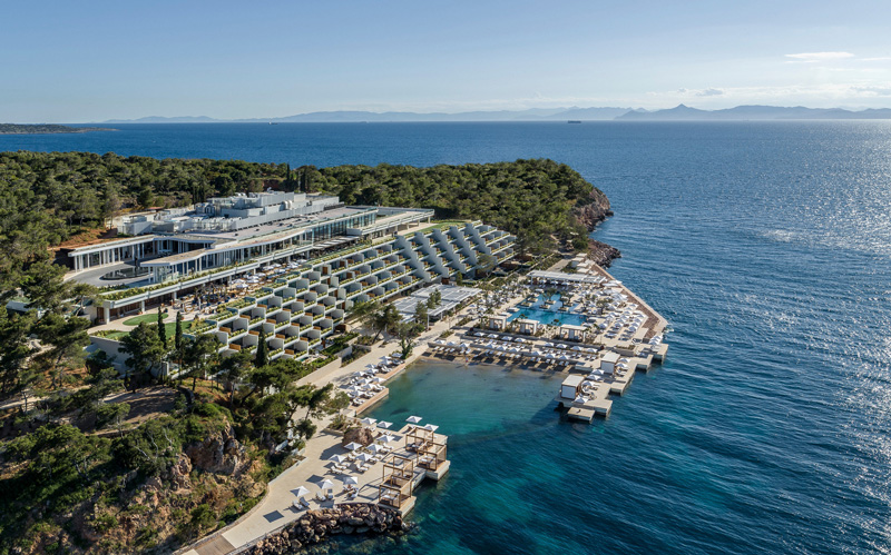 Aerial Overview Of The Four Seasons Astir Palace Hotel Nafsika Building Athens Greece