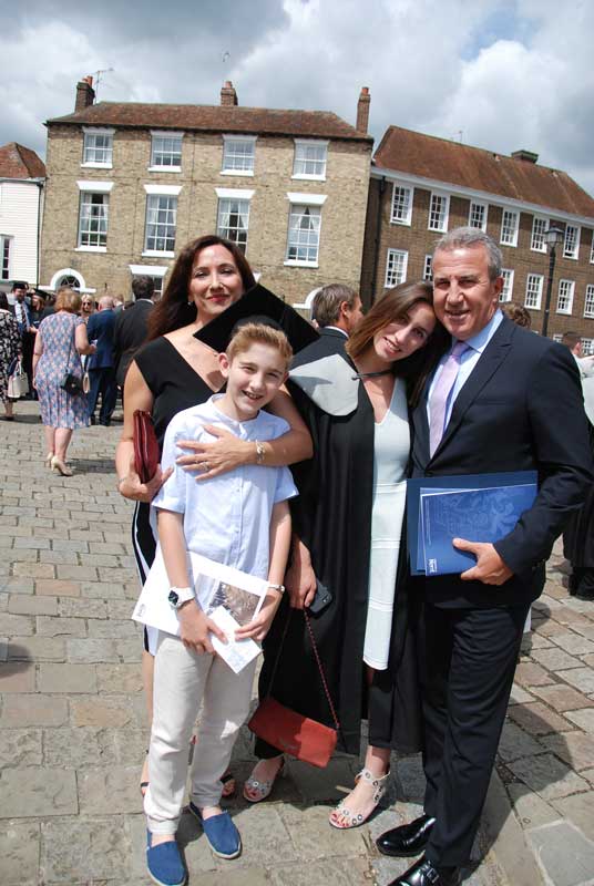 Irem Tuzunalper With Family On Daughters Graduation