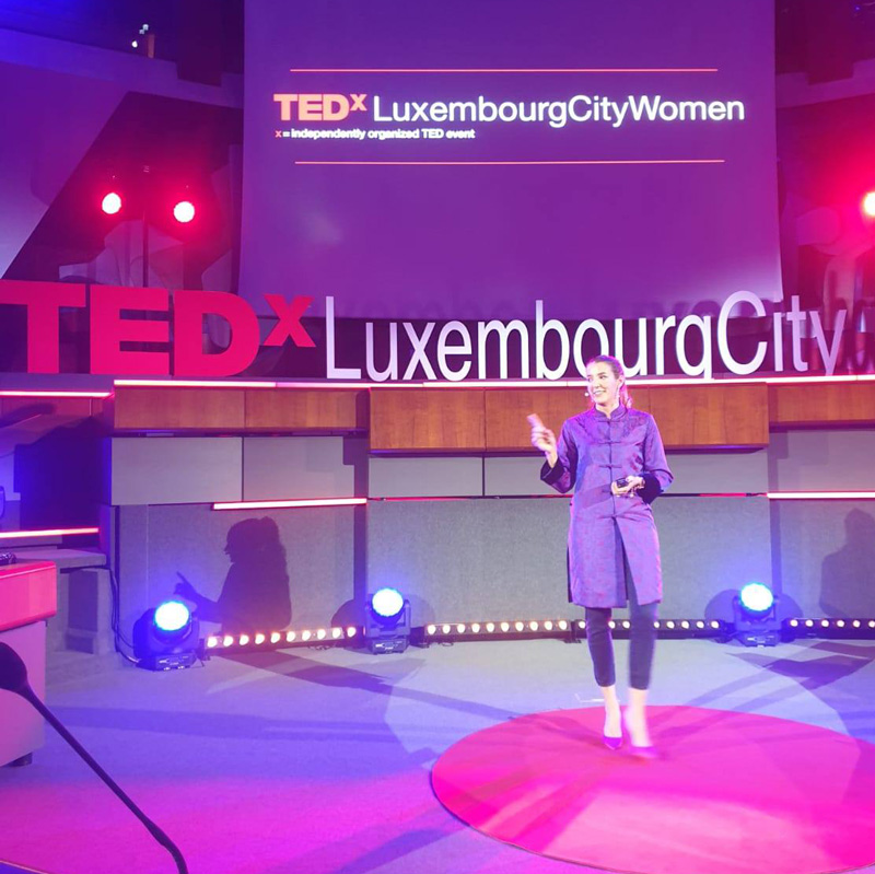 Tessy Antony de Nassau Delivering Speech At TEDx Luxembourg City Women Event