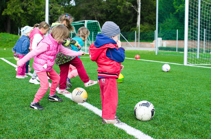 Children Playing Soccer 